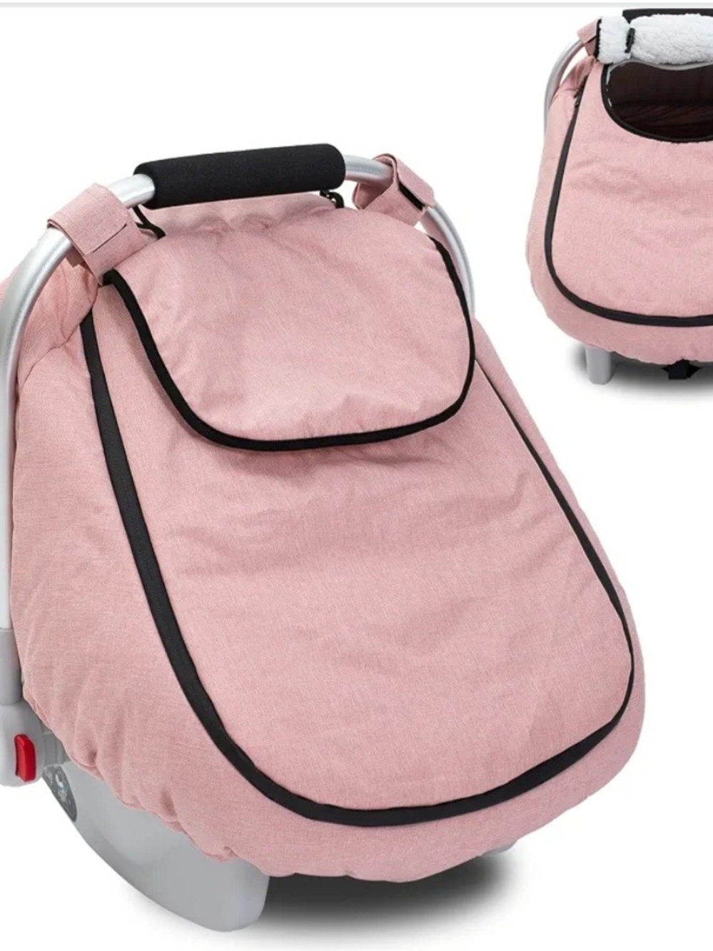 Winter Infant Car Seat Cover Waterproof Sherpa Fleece Lining Universal Fit
